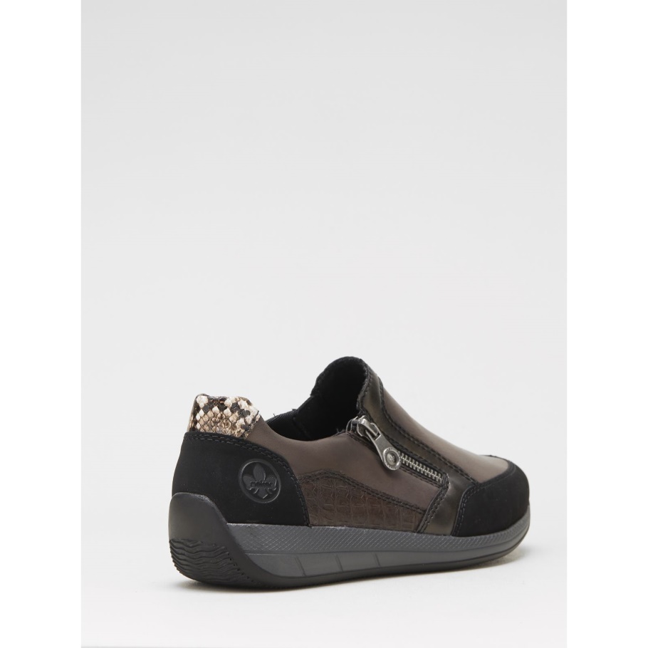 Rieker Turnschuh Mit Reißverschluss Braun