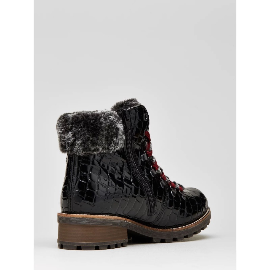 Schwarz Rieker Croc Wanderschuh