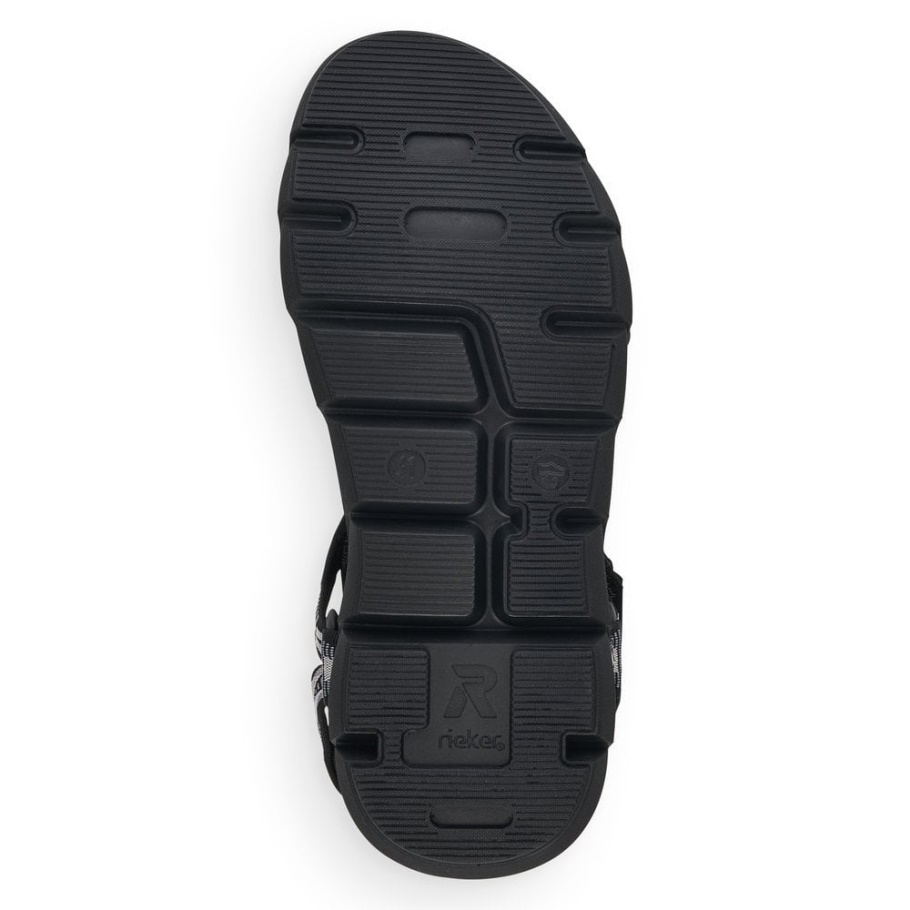 Rieker Schwarz R-evolution 20802 Herren Sandalen
