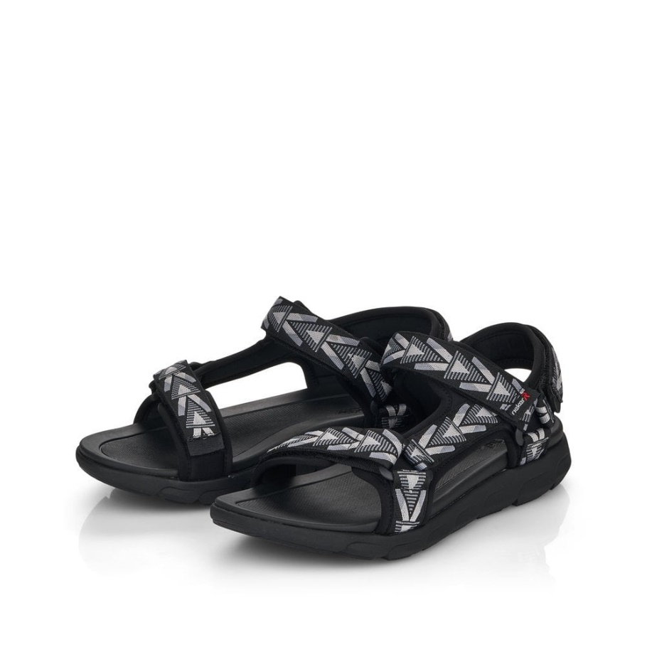 Rieker Schwarz R-evolution 20802 Herren Sandalen