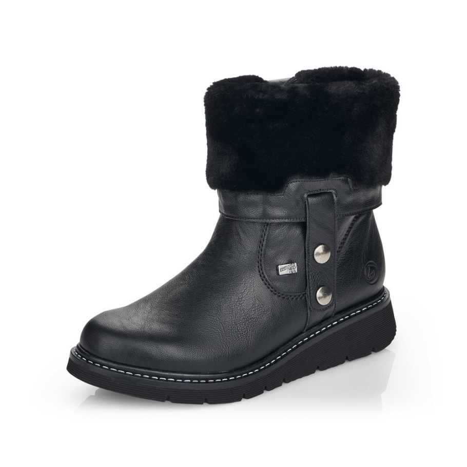 Rieker Schwarz Remonte D3976 Damen Stiefel