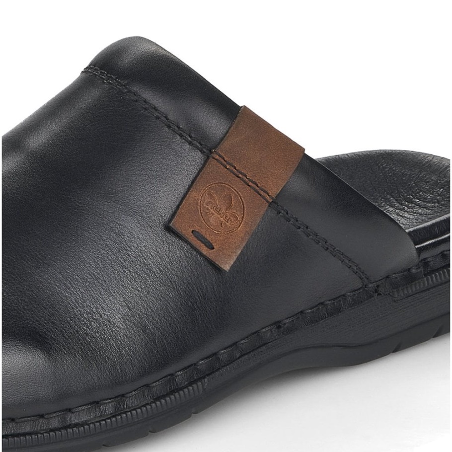 Schwarz Rieker 25598 Herren Sandalen