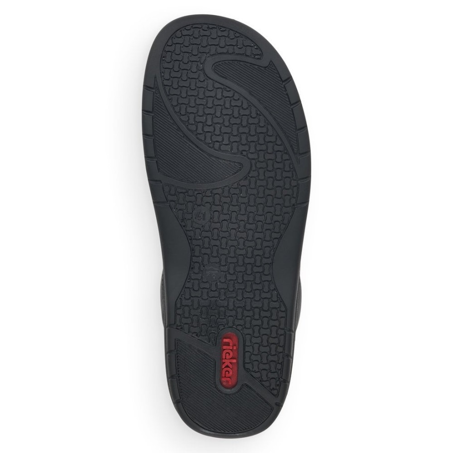 Schwarz Rieker 25598 Herren Sandalen