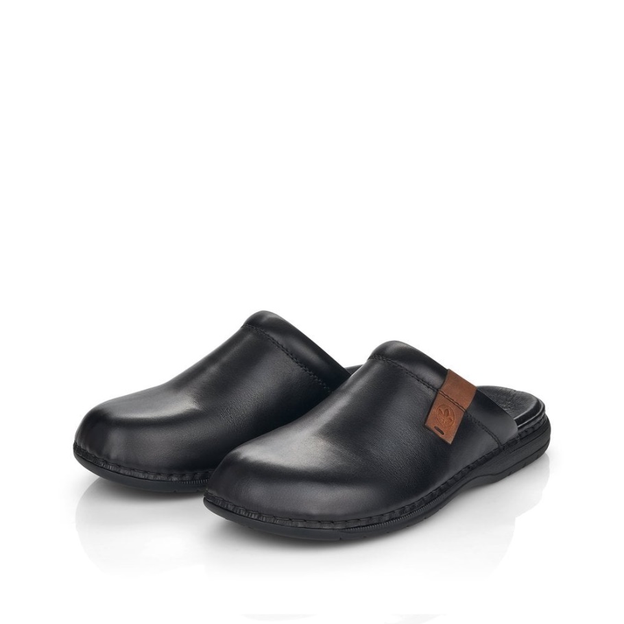 Schwarz Rieker 25598 Herren Sandalen