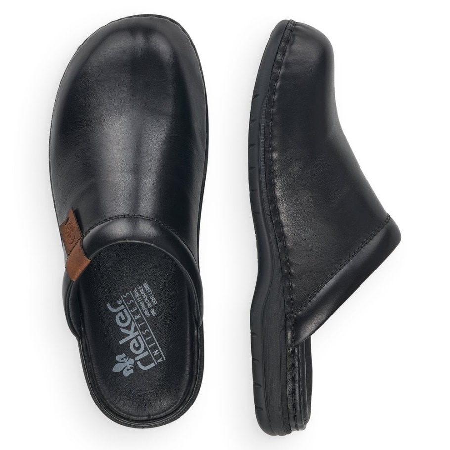 Schwarz Rieker 25598 Herren Sandalen