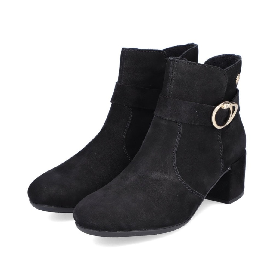 Schwarz Rieker 70289 Damen Stiefel