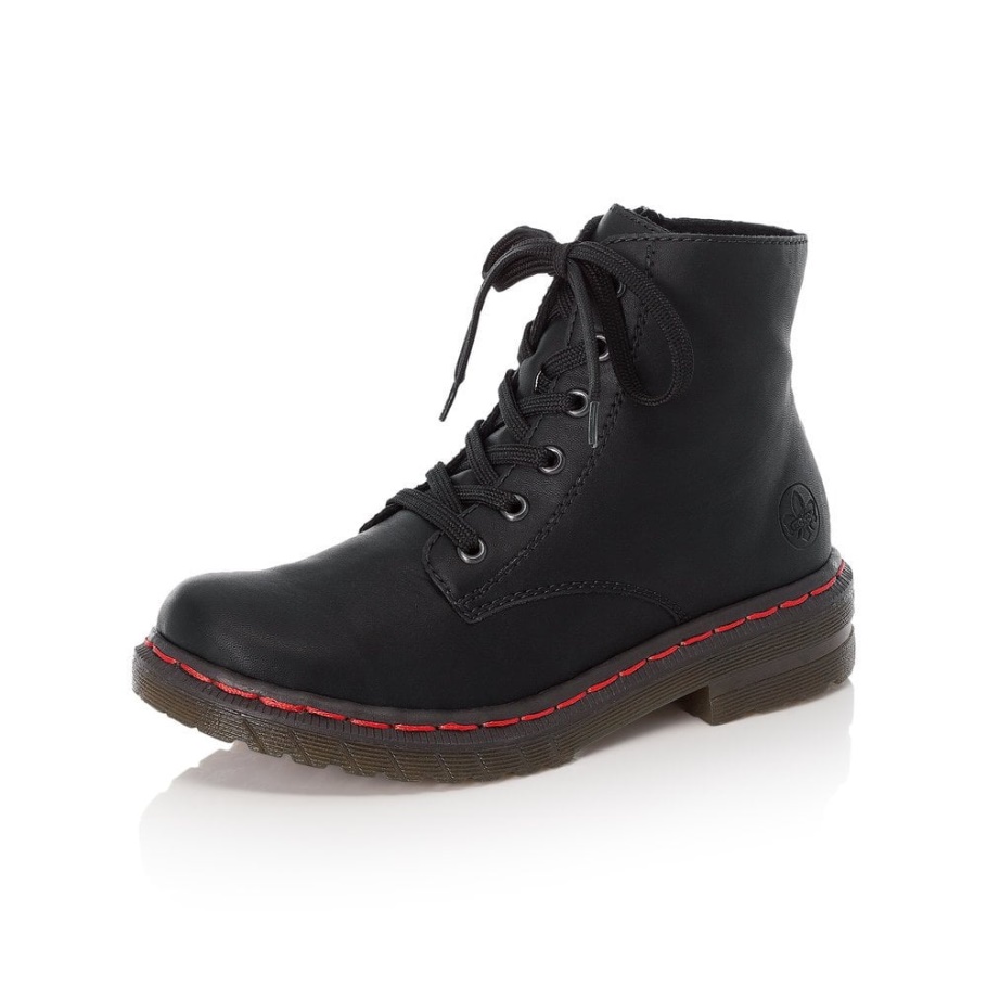 Schwarz Rieker 76240 Damen Stiefel