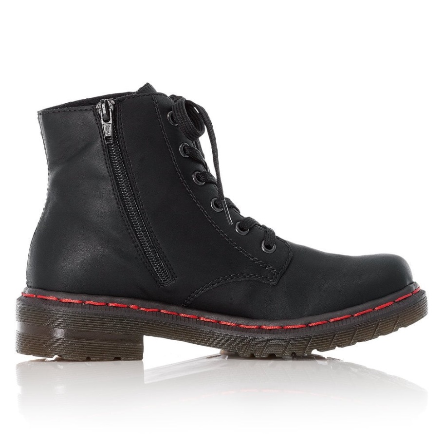 Schwarz Rieker 76240 Damen Stiefel