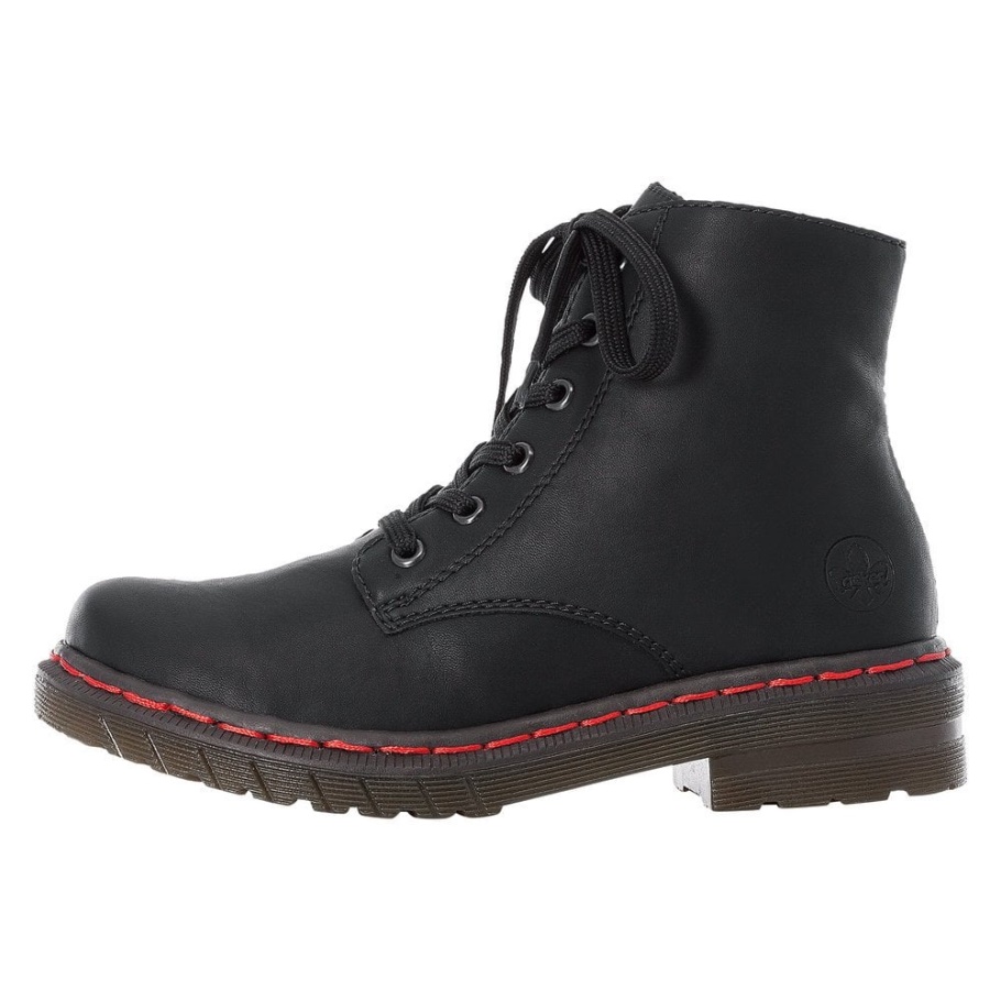 Schwarz Rieker 76240 Damen Stiefel