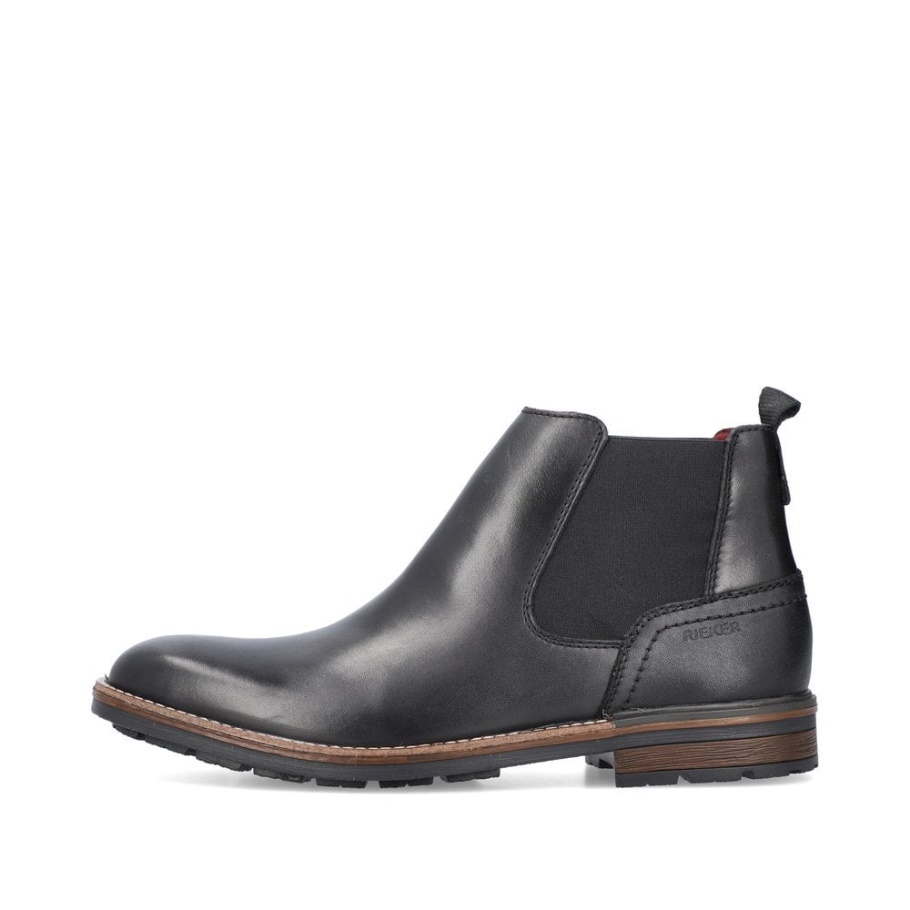 Schwarze Rieker B1360 Herrenstiefel