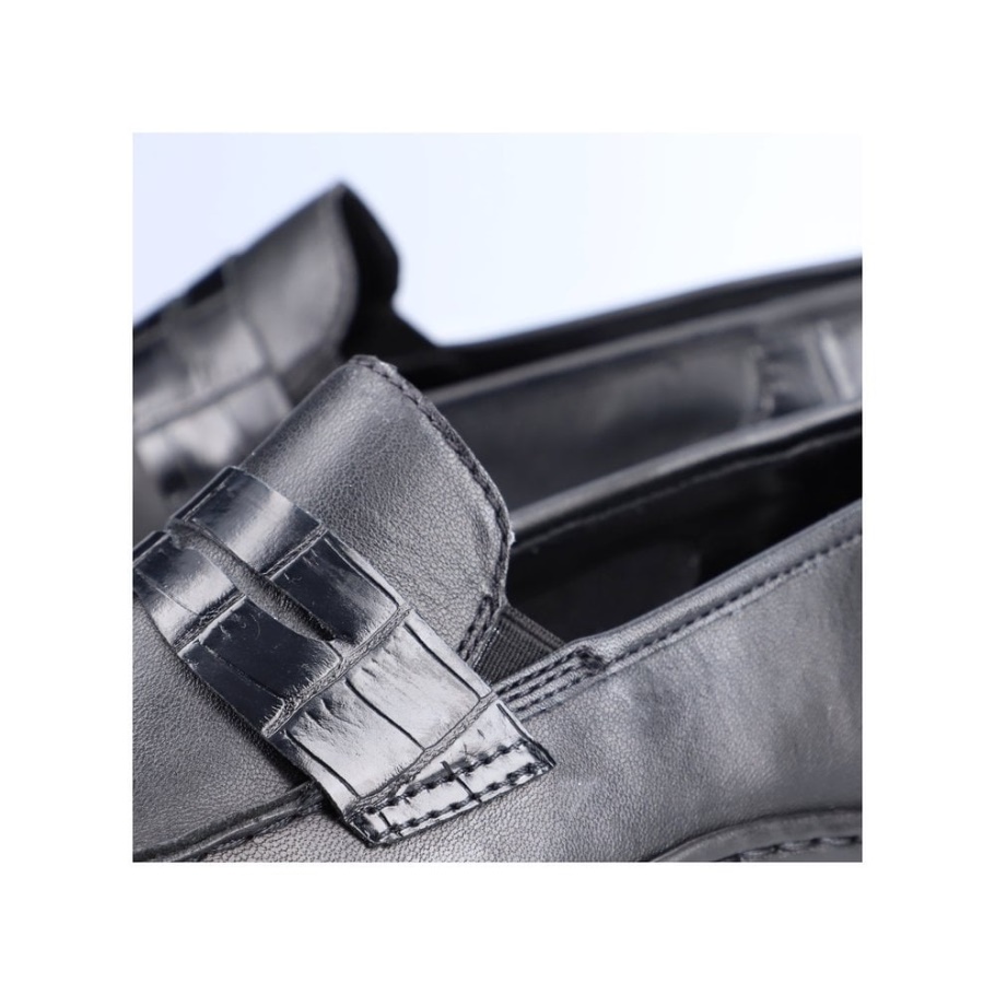 Schwarz Rieker L1752 Damen Schwarze Schuhe