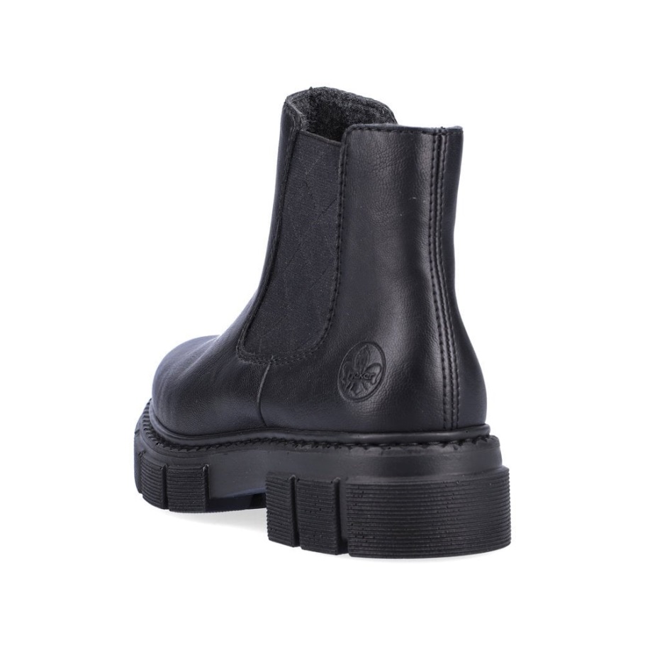 Schwarze Rieker M3854 Damen Stiefel