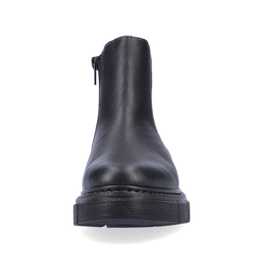 Schwarze Rieker M3854 Damen Stiefel