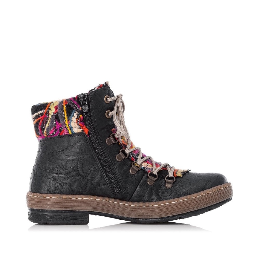 Schwarz Rieker Z6743 Damen Stiefel