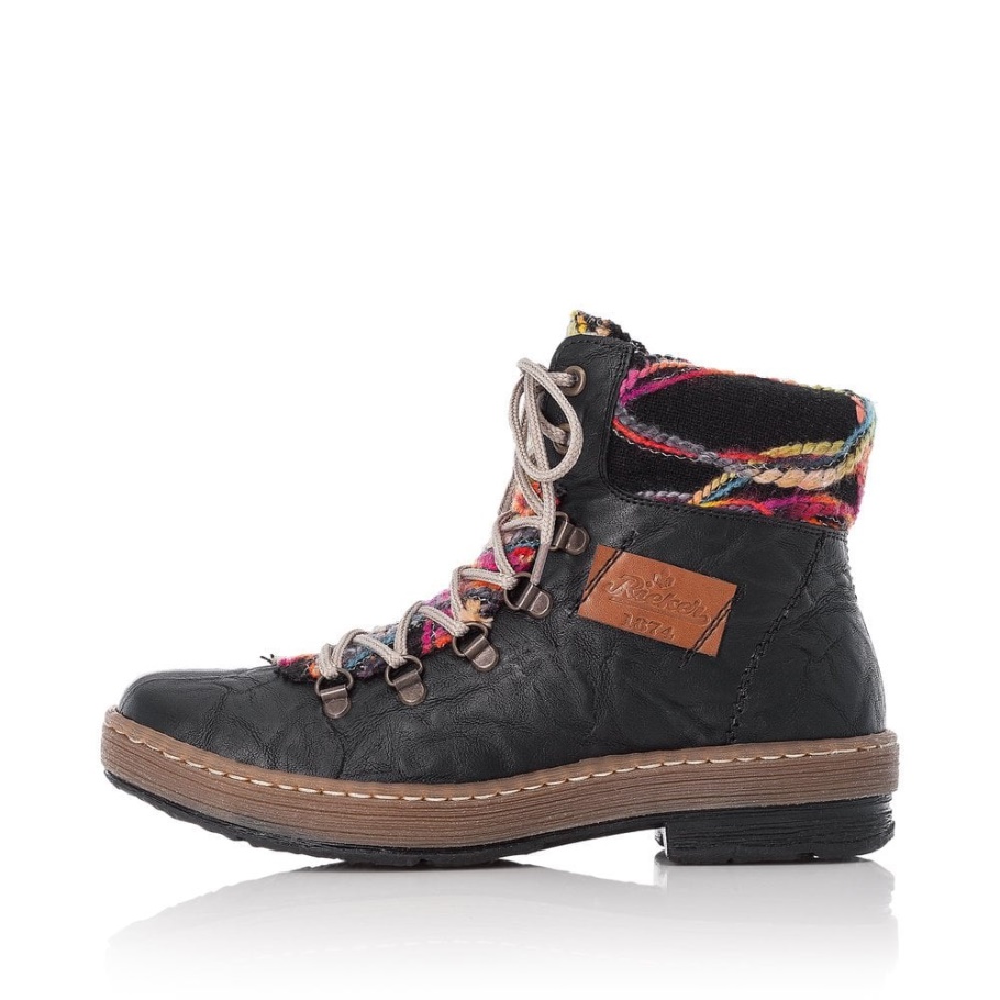 Schwarz Rieker Z6743 Damen Stiefel