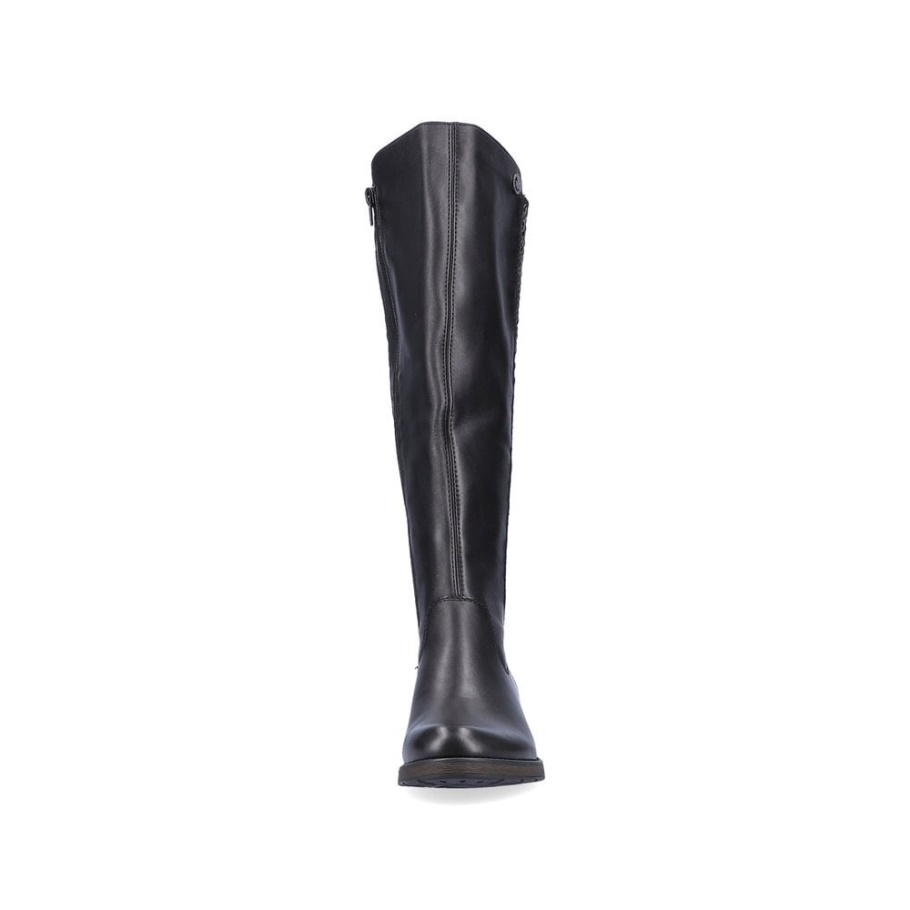 Schwarz Rieker Z9591 Damen Kniehohe Stiefel