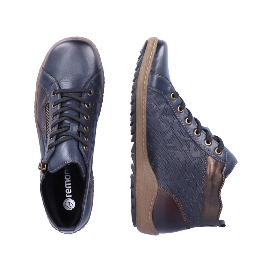 Rieker Blau Remonte R1467 Damen Stiefel
