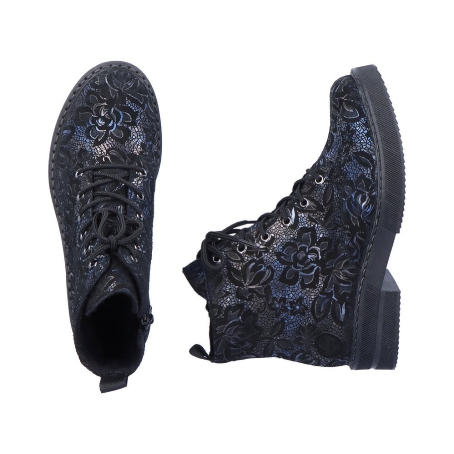 Blau Rieker 72010 Damen Stiefel