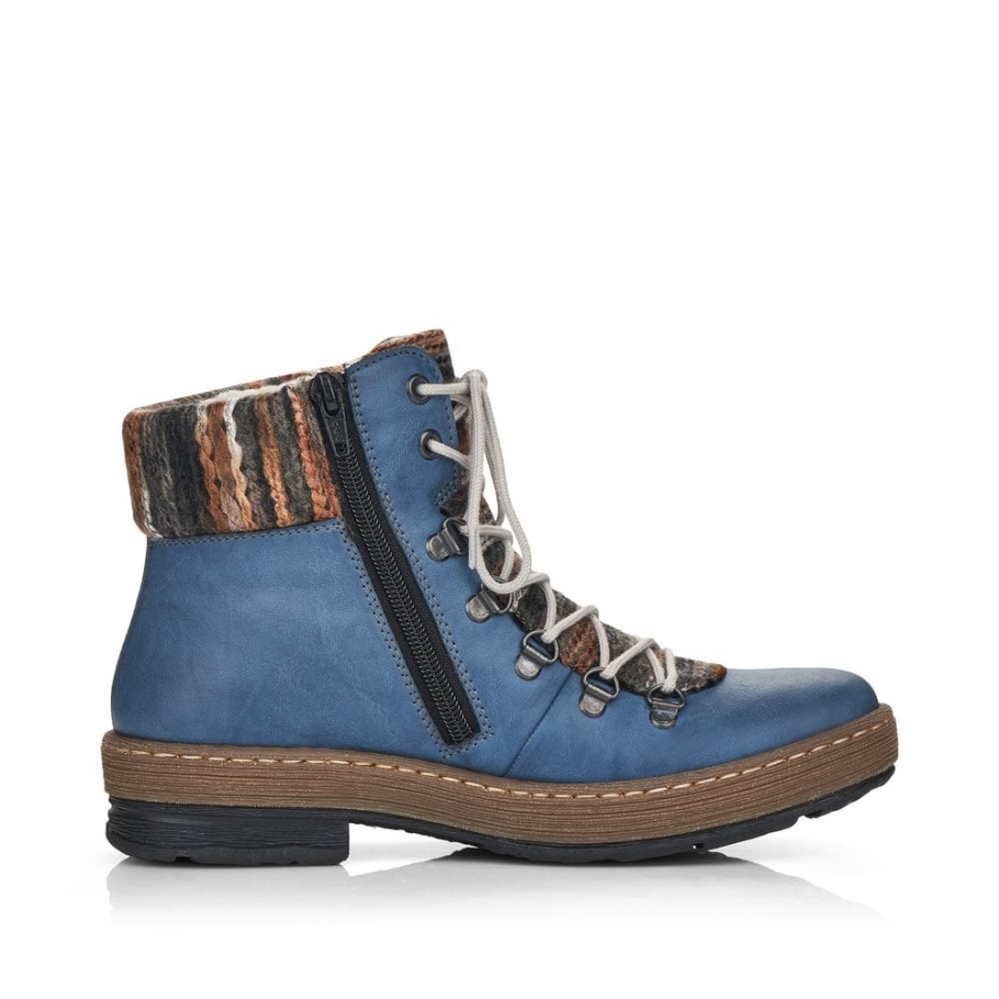 Blau Rieker Z6743 Damen Stiefel