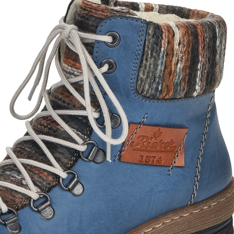 Blau Rieker Z6743 Damen Stiefel