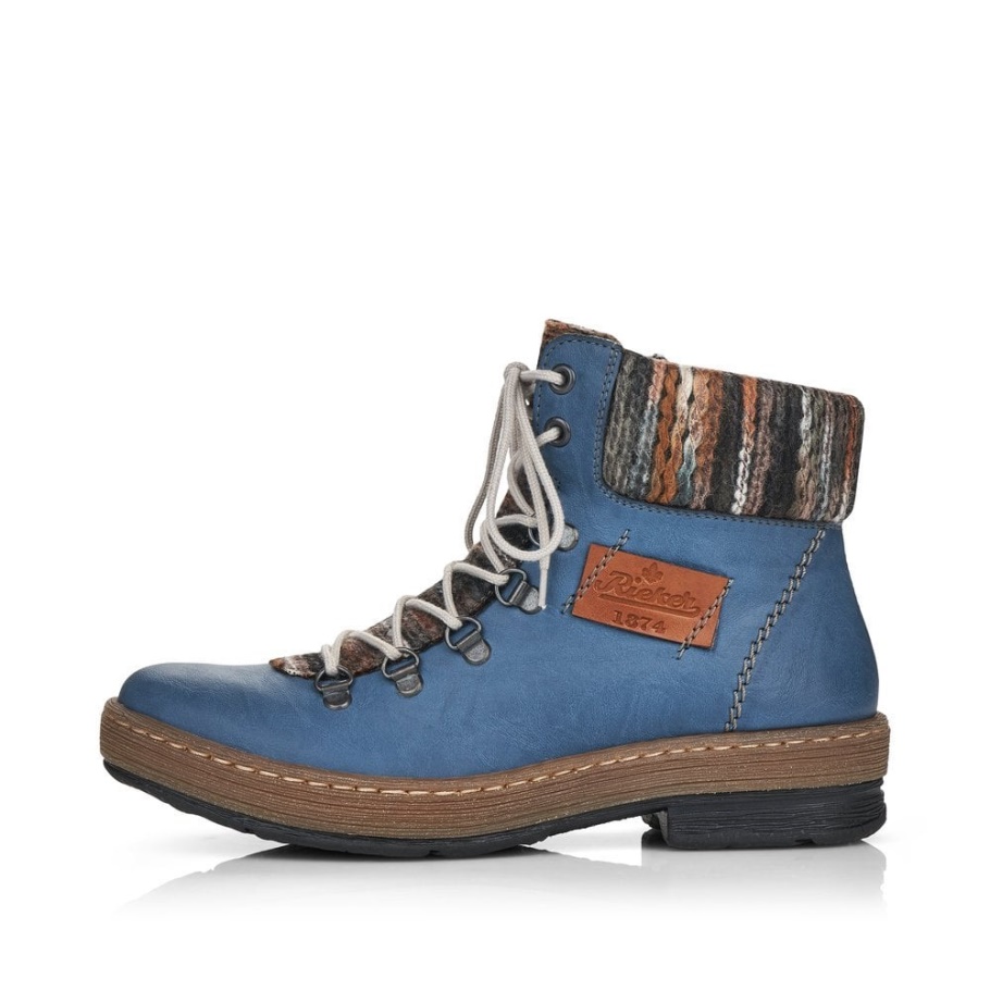 Blau Rieker Z6743 Damen Stiefel
