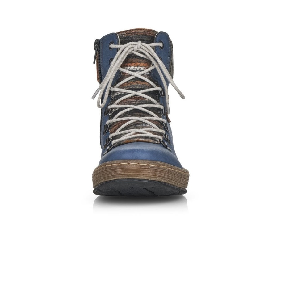 Blau Rieker Z6743 Damen Stiefel