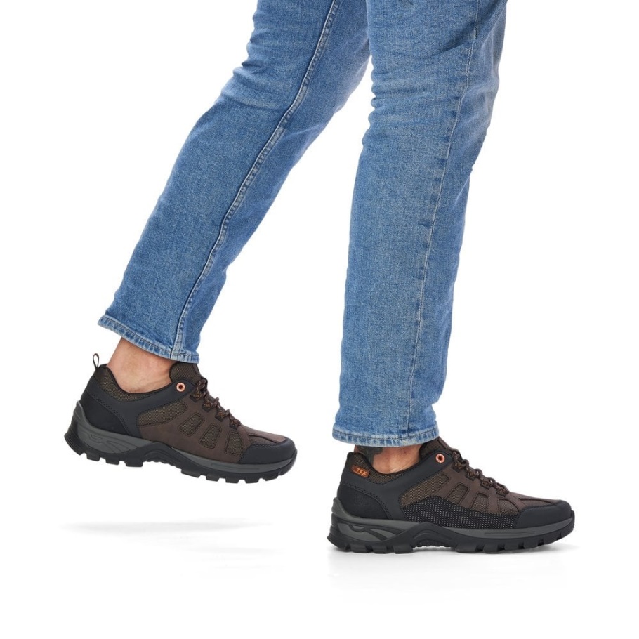 Braune Rieker B6810 Herrenschuhe
