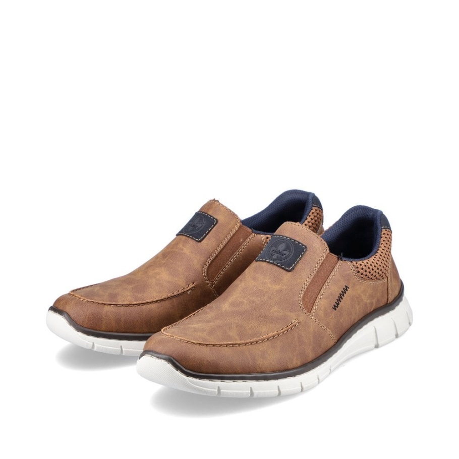 Braune Rieker B7756 Herrenschuhe