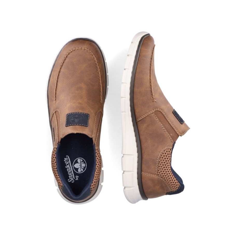 Braune Rieker B7756 Herrenschuhe