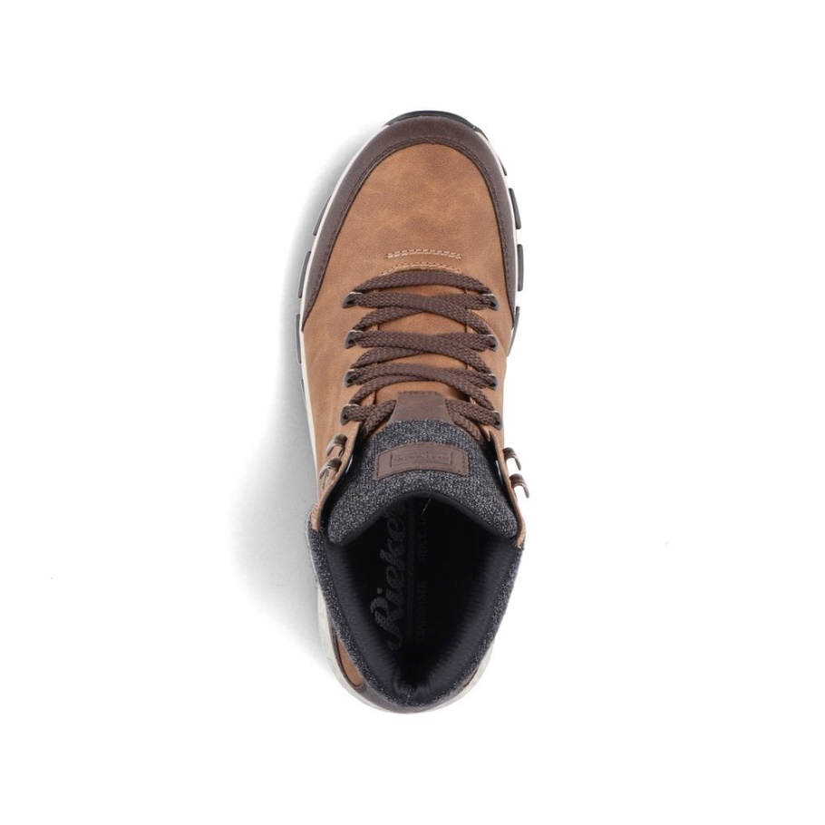 Braune Rieker F6744 Herrenstiefel