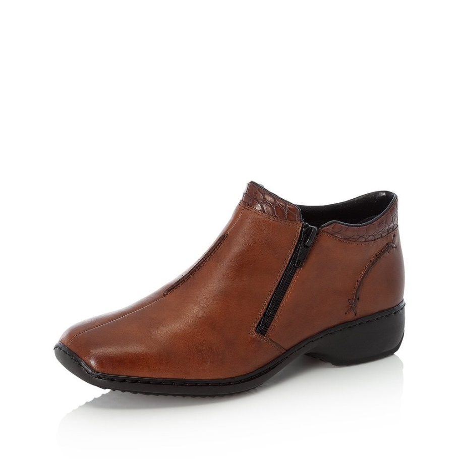 Braune Rieker L3882 Damen Stiefel