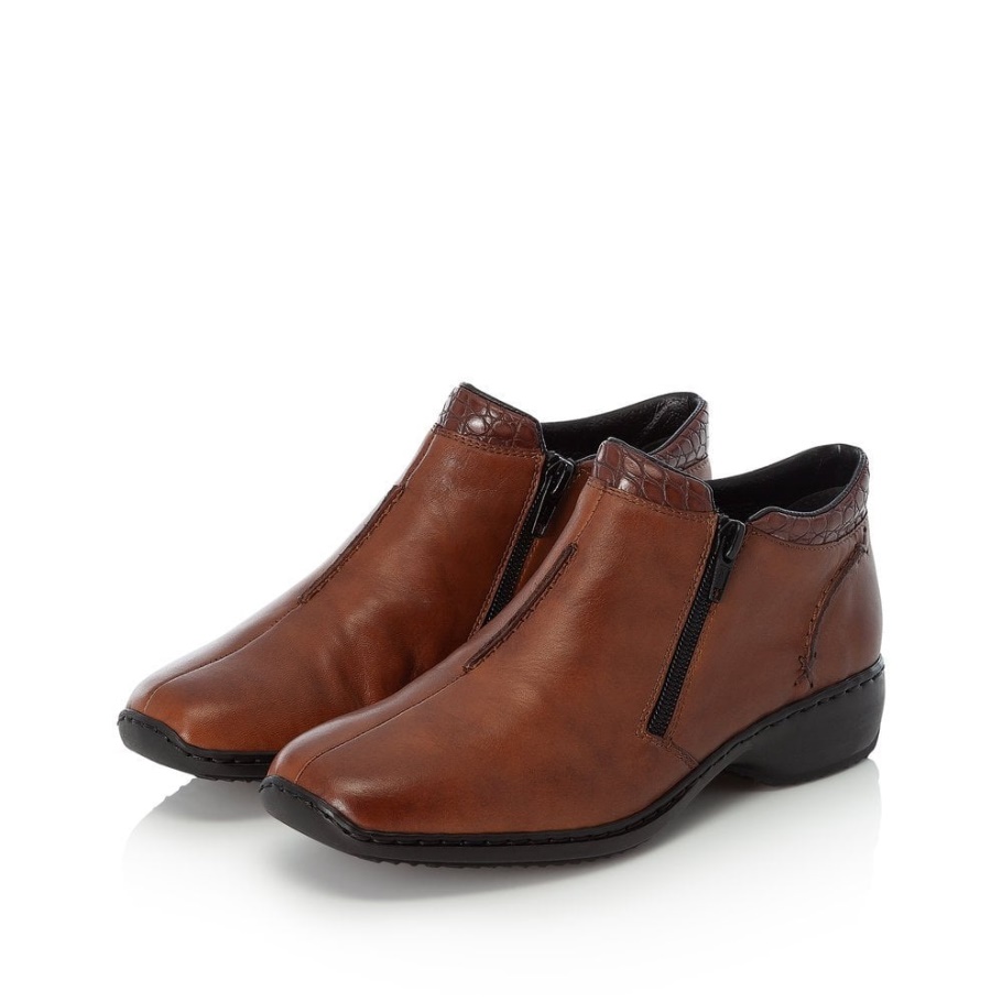 Braune Rieker L3882 Damen Stiefel