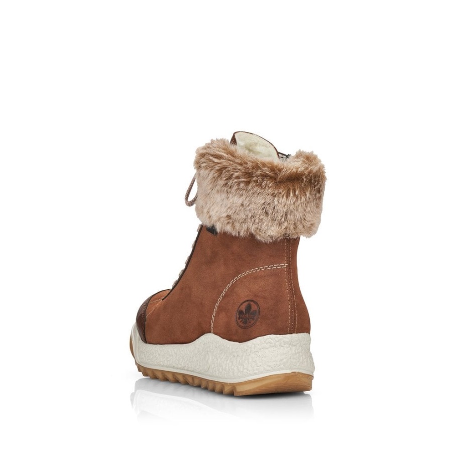 Braun Rieker Y4720 Damen Braune Mittellange Stiefel