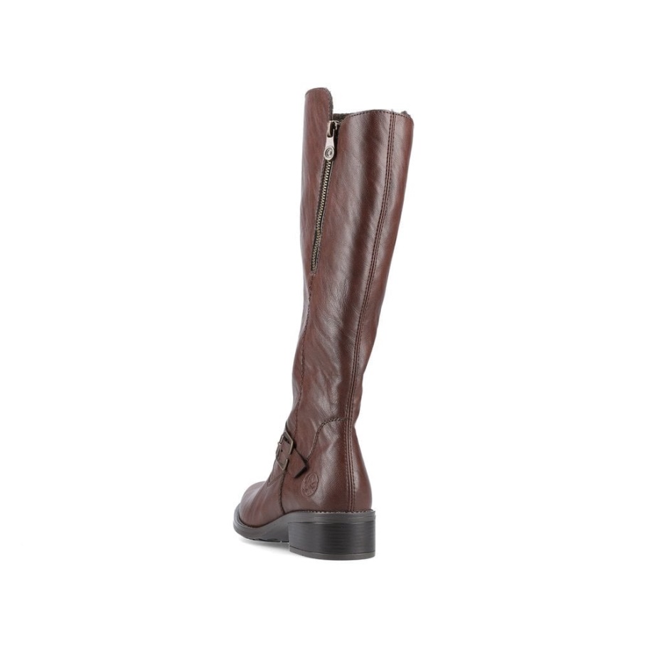 Braune Rieker Z7360 Damen Stiefel