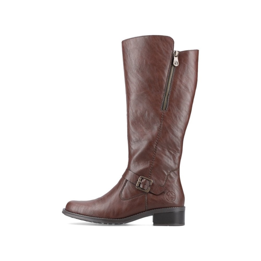 Braune Rieker Z7360 Damen Stiefel