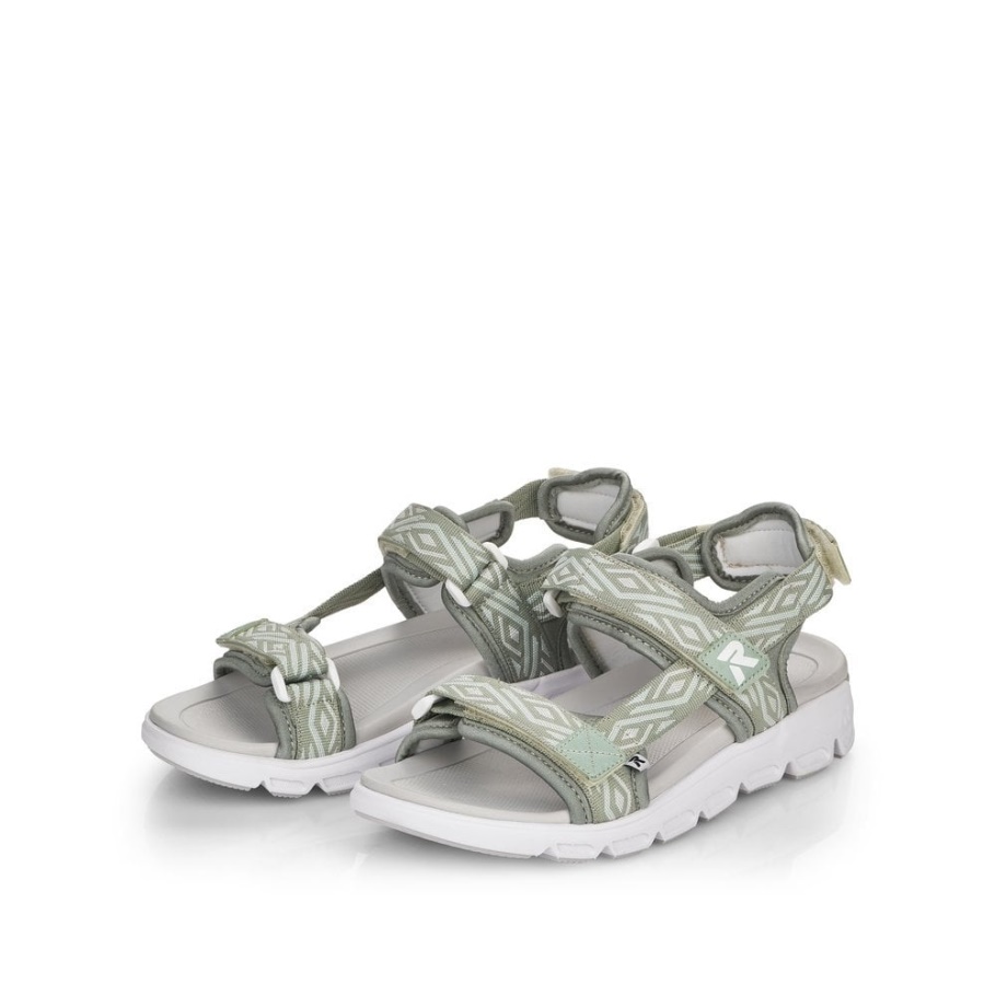 Rieker Grün R-evolution V8402 Damen Sandalen