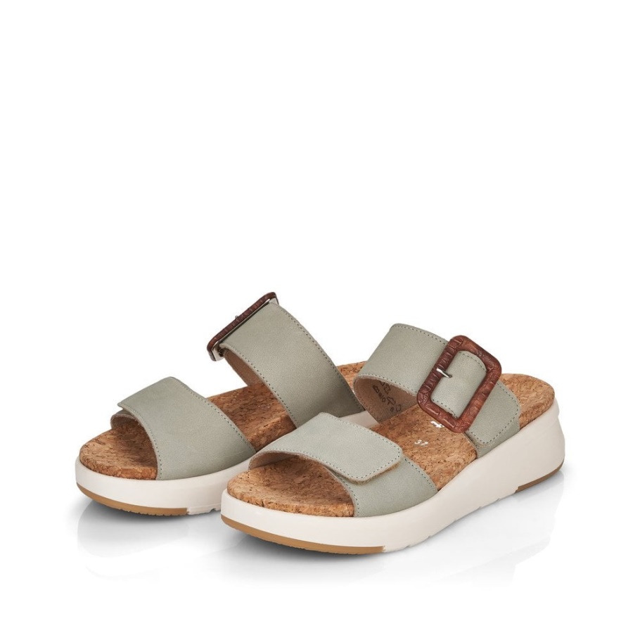 Rieker Grün Remonte D9550 Damen Sandalen