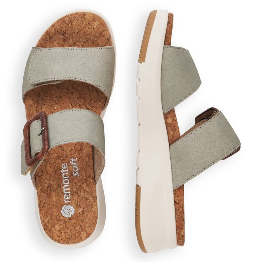 Rieker Grün Remonte D9550 Damen Sandalen