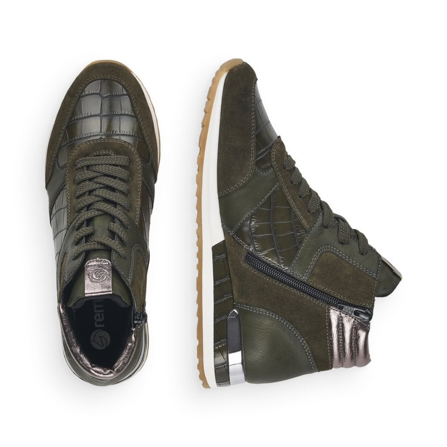 Rieker Grün Remonte R2573 Damen Stiefel