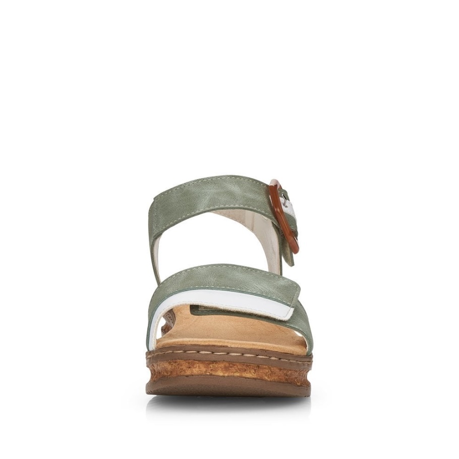 Grün Rieker 62963 Damen Sandalen