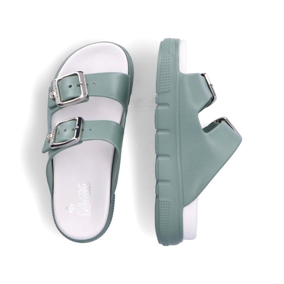 Grün Rieker P2180 Damen Sandalen