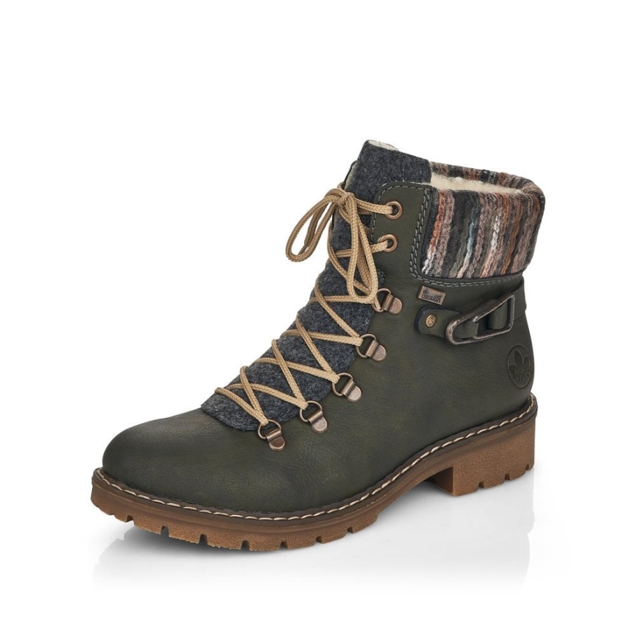 Grün Rieker Y9131 Damen Stiefel