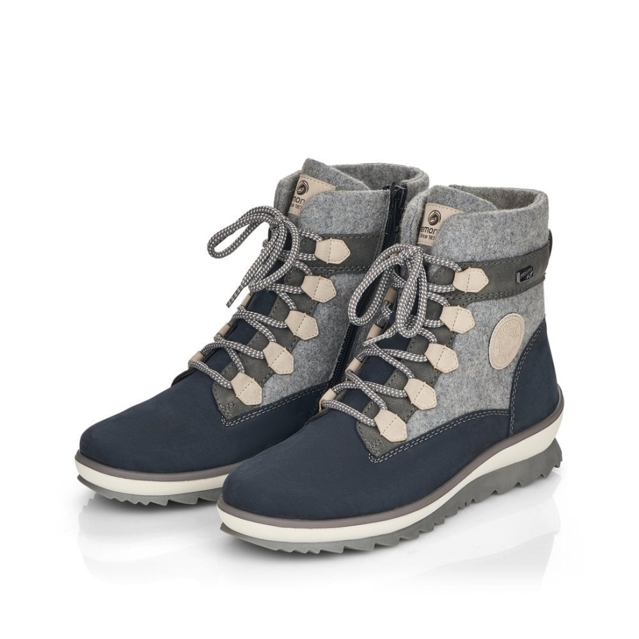 Rieker Grau Remonte R8481 Damen Stiefel