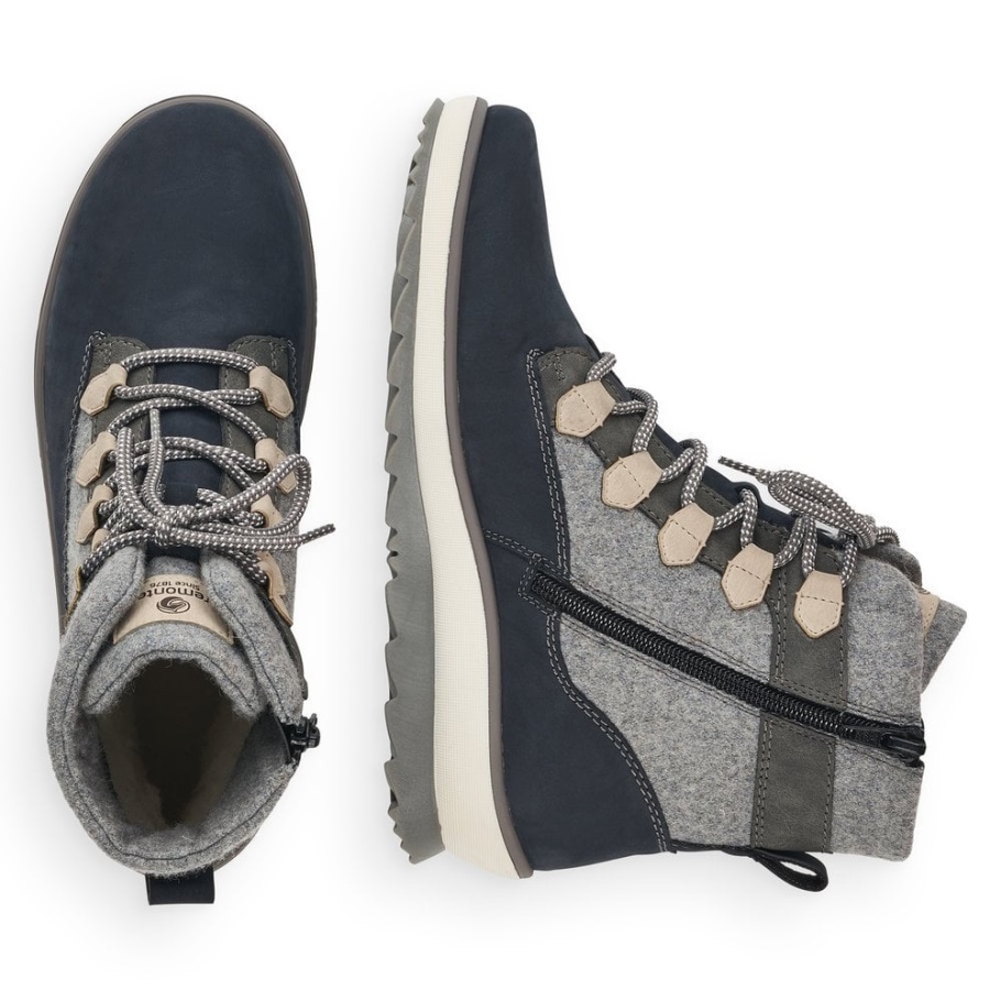 Rieker Grau Remonte R8481 Damen Stiefel