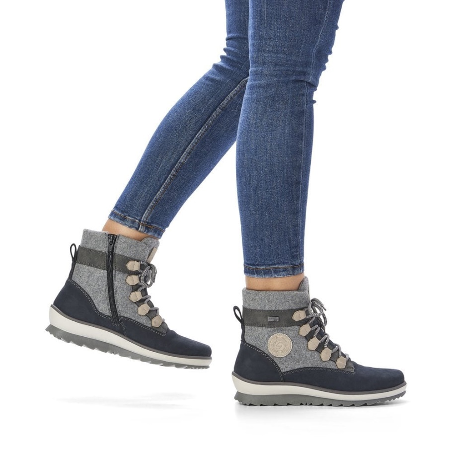 Rieker Grau Remonte R8481 Damen Stiefel