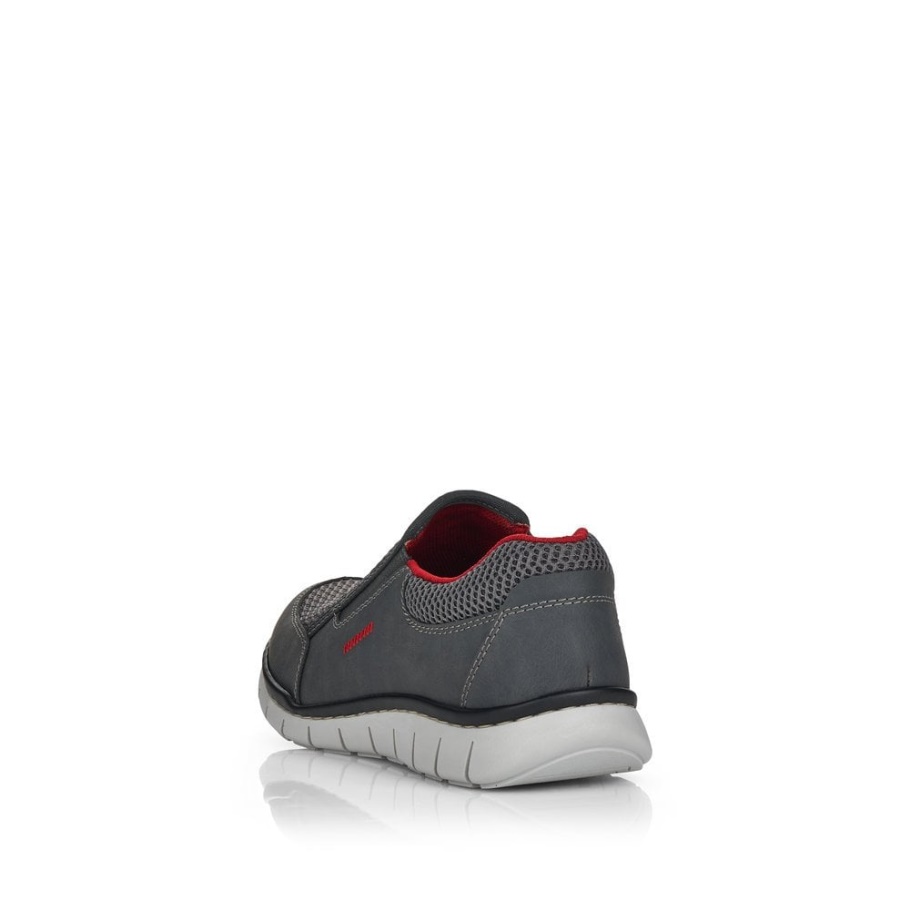 Grauer Rieker Herren-Slipper