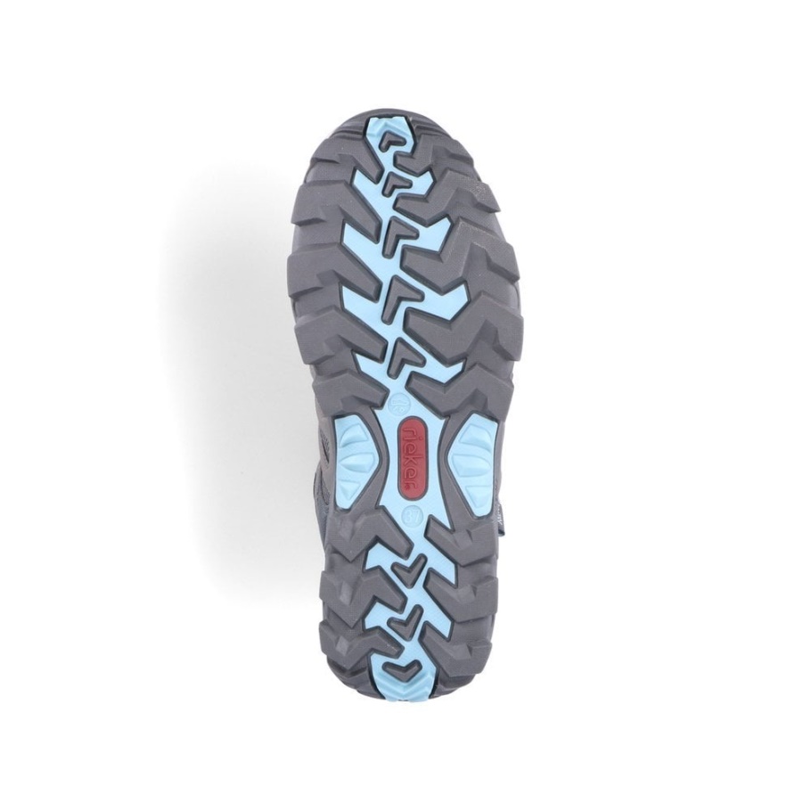 Graue Rieker X8820 Damenstiefel