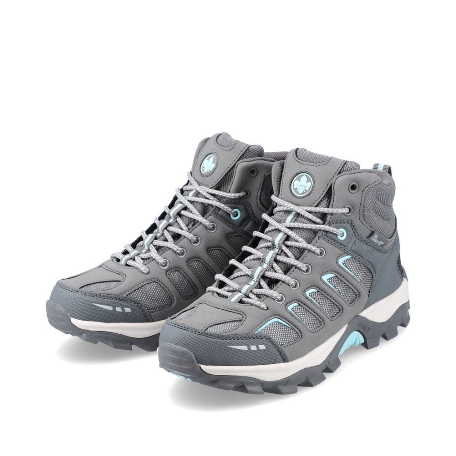 Graue Rieker X8820 Damenstiefel