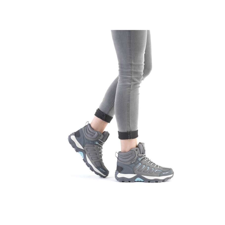 Graue Rieker X8820 Damenstiefel