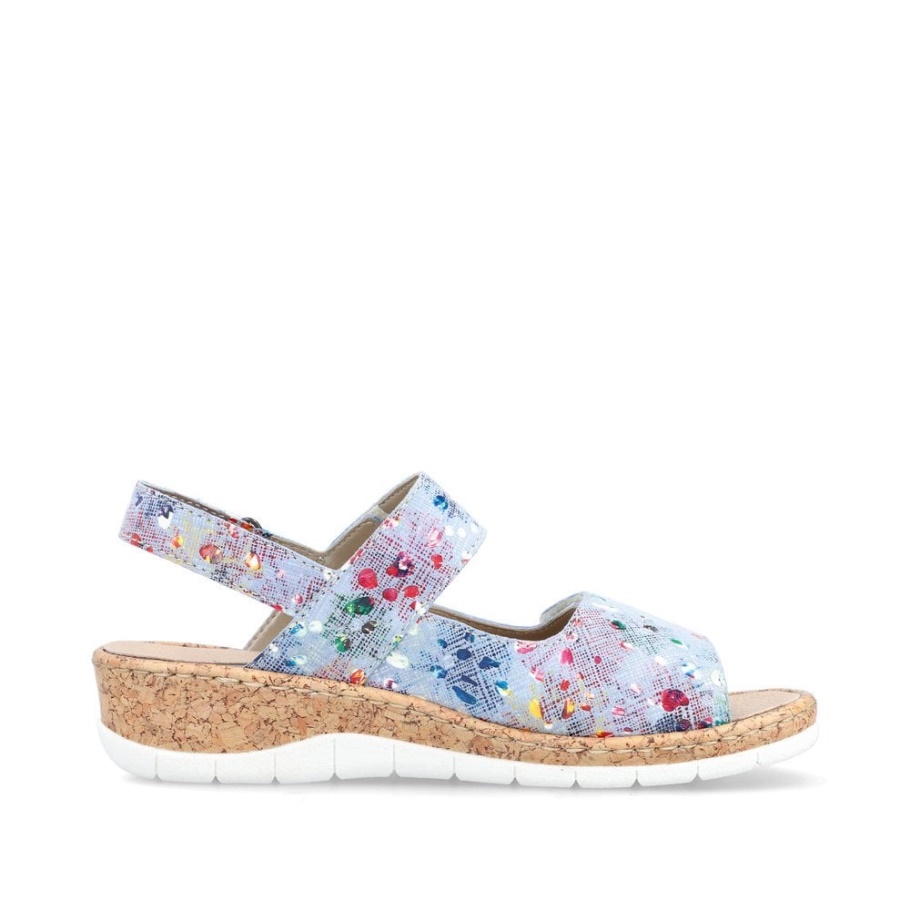 Metallic Rieker V7170 Damen Sandalen